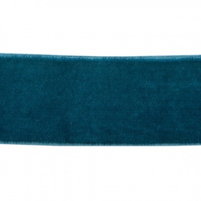 Лента бархатная нейлон, шир.25 мм, (упак. 45,7м), цв.65-изумруд - купить в Кызыле. Цена: 991.10 руб.