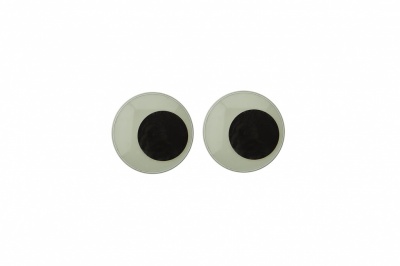 Глазки для игрушек, круглые, с бегающими зрачками, 8 мм/упак.100+/-2 шт, цв. -черно-белые - купить в Кызыле. Цена: 28.86 руб.