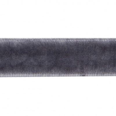 Лента бархатная нейлон, шир.12 мм, (упак. 45,7м), цв.189-т.серый - купить в Кызыле. Цена: 457.61 руб.
