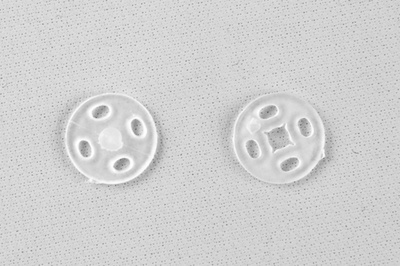 Кнопки пришивные пластиковые 10 мм, блистер 24шт, цв.-прозрачные - купить в Кызыле. Цена: 48.41 руб.