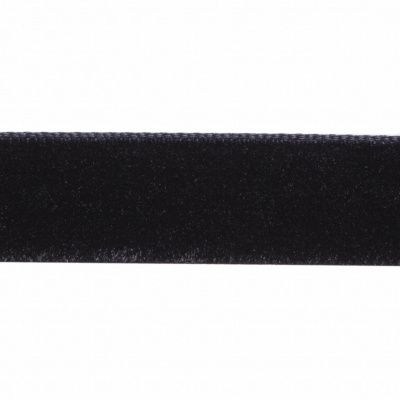 Лента бархатная нейлон, шир.12 мм, (упак. 45,7м), цв.03-черный - купить в Кызыле. Цена: 448.27 руб.