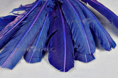 Декоративный Пучок из перьев, перо 23см/синий - купить в Кызыле. Цена: 12.34 руб.