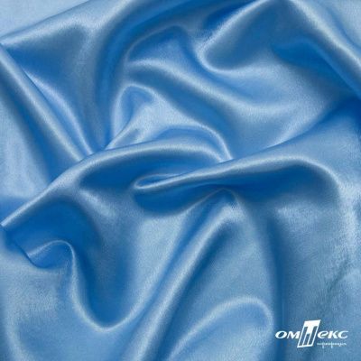 Поли креп-сатин 14-4121, 125 (+/-5) гр/м2, шир.150см, цвет голубой - купить в Кызыле. Цена 155.57 руб.