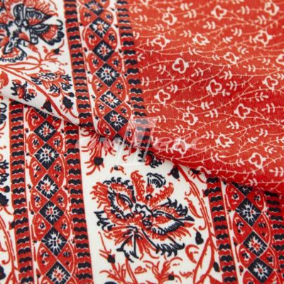 Плательная ткань "Фламенко" 24.1, 80 гр/м2, шир.150 см, принт этнический - купить в Кызыле. Цена 241.49 руб.